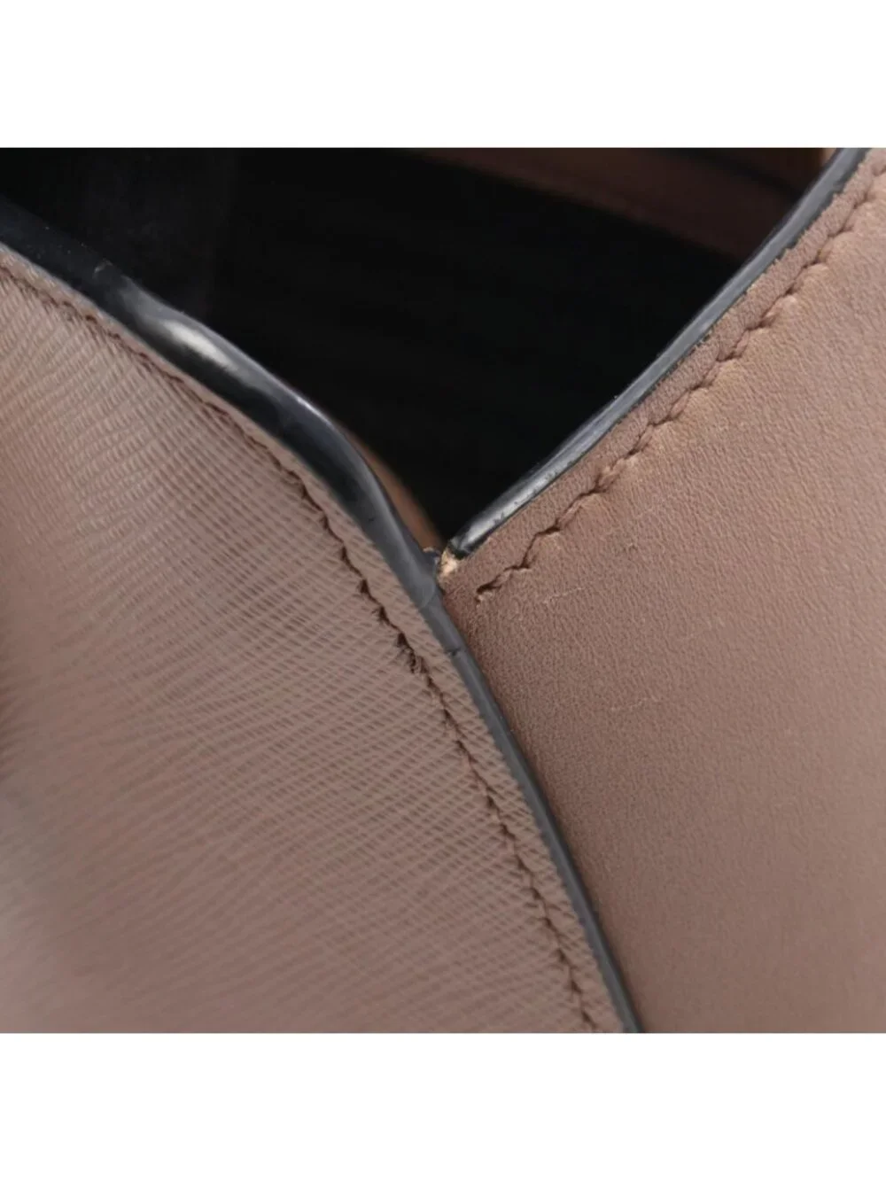 Prada 2-Way Pink Beige Leather Shoulder Handbag
